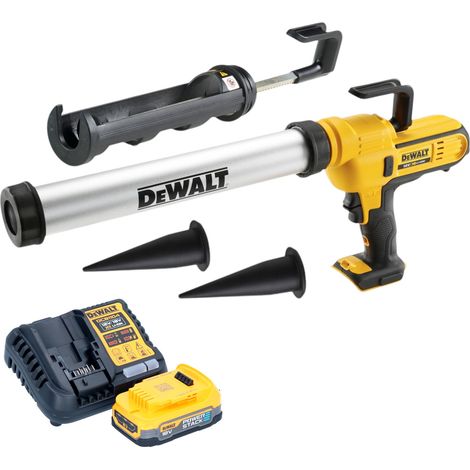 Pistola de calafateo sin cable DeWalt DCE 581 E1K 18 V 310 ml + 1x batería Powerstack 1,7 Ah + cargador + maletín (1/4)