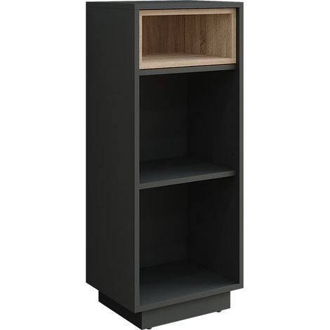 Armoire midish Beatrice, Anthracite/Sonoma, 38x93cm avec 3 compartiments, Vicco