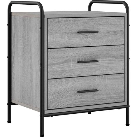Bedside Cabinet Grey Sonoma 48 x 36.5 x 60 cm Engineered Wood vidaXL (1/5)
