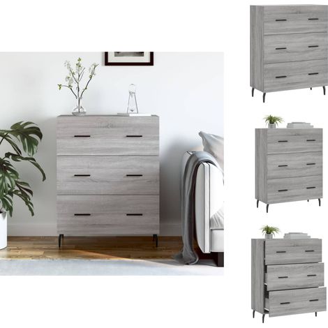 Sideboards - Living Sideboard Grau Sonoma 69,5x34x90 cm Holzwerkstoff (1/5)