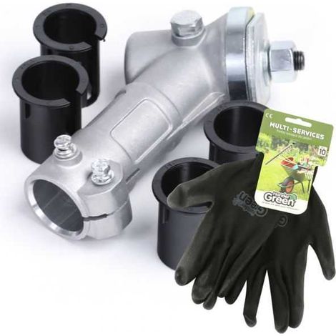 Renvoi angle universel pour débroussailleuse + gants multi-services noir (1/5)