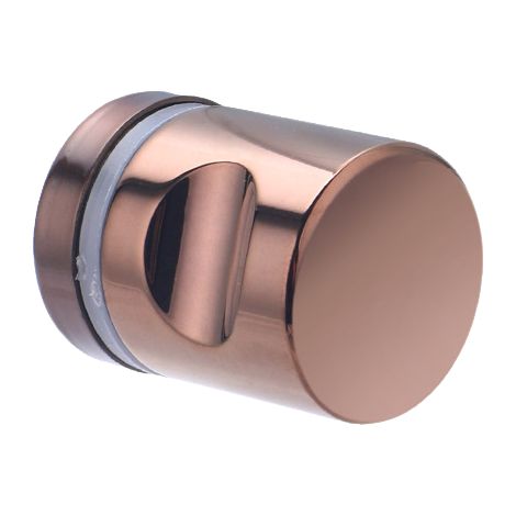 Puerta de ducha de cristal con doble tirador, apta para puertas de ducha de cristal (oro rosa, 2 unidades). (1/5)