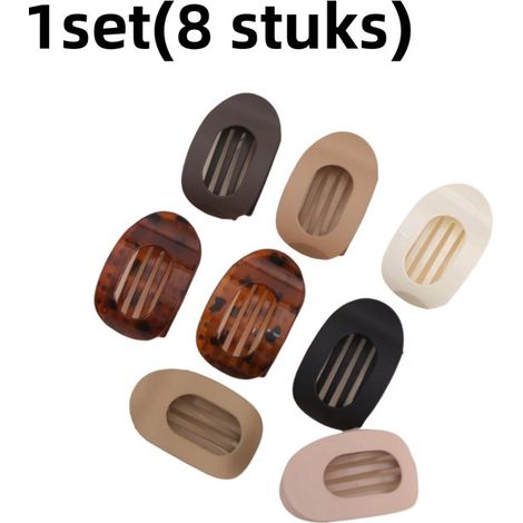 Lot de 8 pinces à cheveux mates – Barrettes plates incurvées antidérapantes – Pinces carrées pour coiffure quotidienne (1/5)