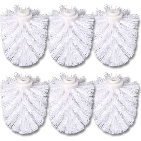 6 Pack WC Spare Brush Head White Spare Brushes White Brush Head Individually Replaceable White Toilet Brush Toilet Brushes Toilet Brushes 6 Spare Toilet Brushes Toilet Brushes (1/5)
