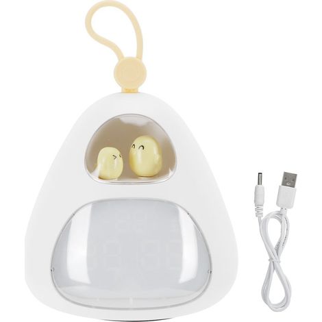 veilleuse-Cartoon Lampe de Nuit Alarme LED Bluetooth - Lampe de Chevet Multifonction USB avec Éclairage Gradué pour Bébé et Décor (1/5)
