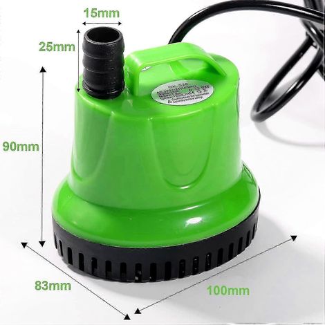 Pompe submersible pour aquarium, pompe ultra-silencieuse de 1200 litres/heure pour aquarium, hauteur de refoulement de 1,8 mètre, convient aux bassins et aux aménagements aquatiques. (1/4)