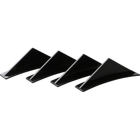 BRAVIX 4 Pcs Diffuseur De Spoiler De Pare-Chocs Arrière, Aileron De Pare-Chocs Arrière avec Vis, Pare-Chocs Requin Becquet Arrière, Anti-Usure Châssis Décoration Aileron Voiture(Noir/Courbe) (1/5)