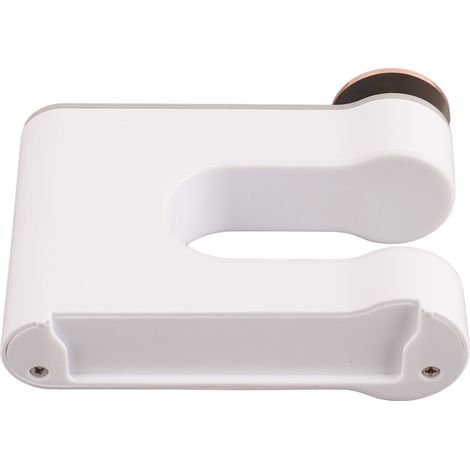 Wandmontierter Haartrocknerhalter für Bad und Schlafzimmer, Organizer für Haarpflege- und Stylinggeräte, klein, grau (1/5)