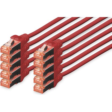 Digitus DK-1644-020-R-10 cable de red Rojo 2 m Cat6 S/FTP (S-STP) (1/2)