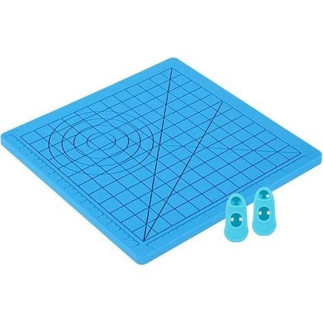 Tappetino per penna 3D, tappetino in silicone per penne 3D con forme geometriche di base e 2 cappucci in silicone per bambini, adulti, principianti ed esperti di disegno. (1/5)