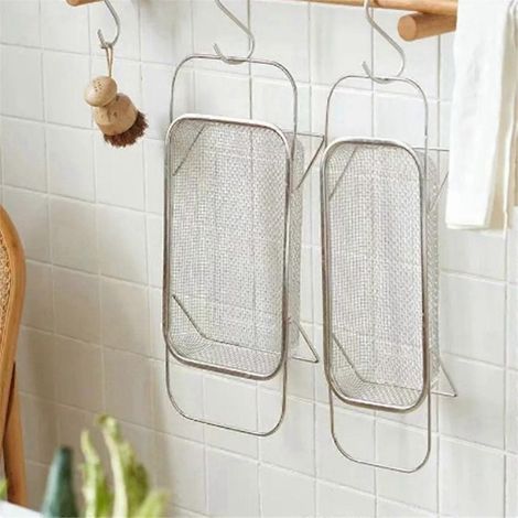 Égouttoir rétractable en acier inoxydable avec poignées, passoire ovale pour évier, égouttoir à légumes, panier de rangement pour la maison, taille M (1/5)