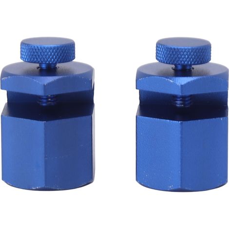 2PCS Boutons de Jauge d'Escalier en Alliage d'Aluminium pour Équerre de Charpente, Outil de Traçage de Limon Bleu (1/5)