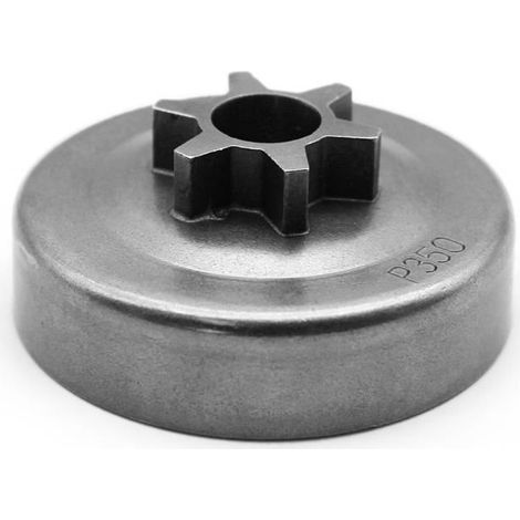 Kupplungstrommelstift 6T, Teilung 3/8" für Partner-Kettensägen 350, 351, 352, 370, 371, 390, 420, einteilig, 6 Zähne.
