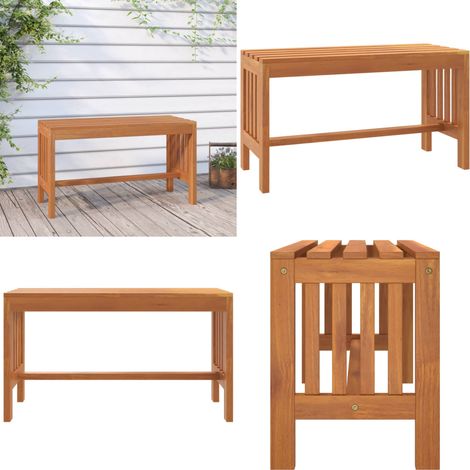 Banc de jardin 80 cm bois massif d'eucalyptus - Banc en bois - Banc extérieur (1/5)