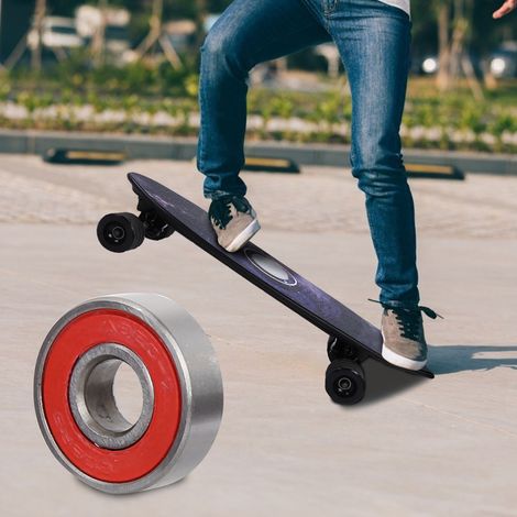 8-teiliges Skateboard-Scooter-Kugellager-Set mit 608 Kugellagern (rot 7) (1/5)
