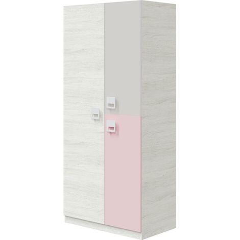 Armario NUBE 3 puertas blanco gris rosa (1/3)