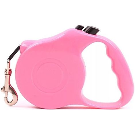 Laisse Extensible rétractable pour Chien/Chiot/Chat Rose 3 m de Long 20 kg (1/2)