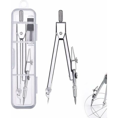1 PCS compas college compas professionnel compas lycee compas a vis compas enfant crayon dessin professionnel compas avec rallonge compas architecte compas a vis (1/5)
