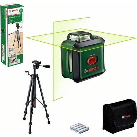 Bosch – Laser croix universel 360 – Lignes laser vertes jusqu’à 4x plus visibles – Précision +/- 0,4 mm/m – Auto-nivellement rapide (1/5)