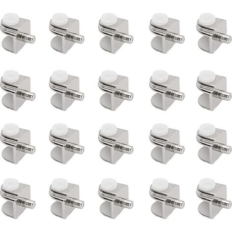 20 Pièces Support D'étagère En Verre Réglable,Pince À Verre, Pince À Charnière En Verre Robuste, Adapté Au Support En Verre (1/5)
