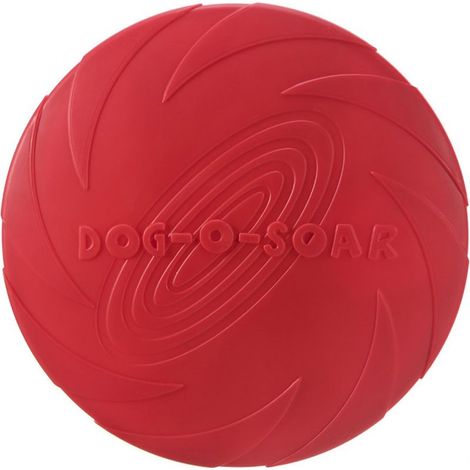 Lot de 2 frisbees pour chien en caoutchouc naturel, jouet d’extérieur résistant, 18 cm (1/5)