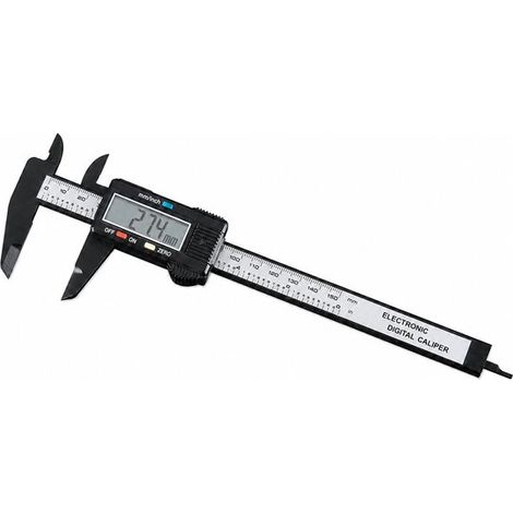 Pied à coulisse numérique – 150 mm – Écran LCD – Intérieur, extérieur, profondeur – mm/pouces – Bricolage (1/5)