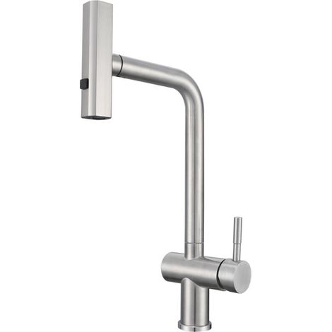 Robinet de cuisine à capteur Dare pivotant à 360 °, robinet d'évier extractible monté sur comptoir, eau chaude et froide, robinet à sorties multiples, facile à installer (1/3)