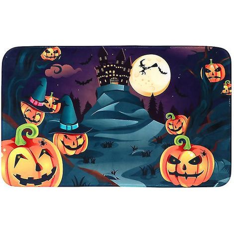 1 tapis de sol d'Halloween pour décorations d'Halloween
