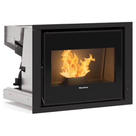 Extraflame – Insert à granulés ventilé 8 kW – Foyer en fonte – Ventilation frontale – Évacuation supérieure – Chauffe jusqu'à 230 m3