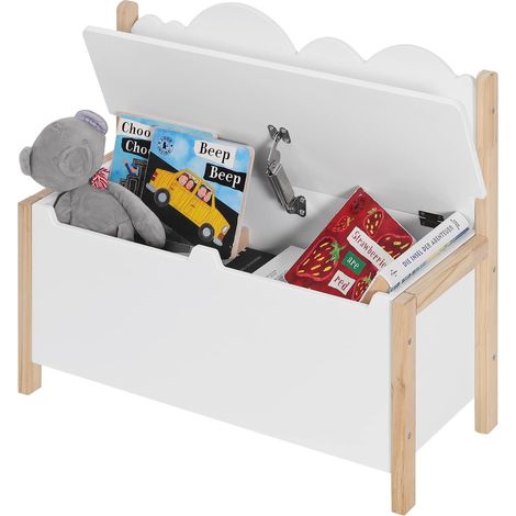 WOLTU Cassapanca in Legno. Contenitore per Bambini. Baule Portagiochi Mobile (1/5)