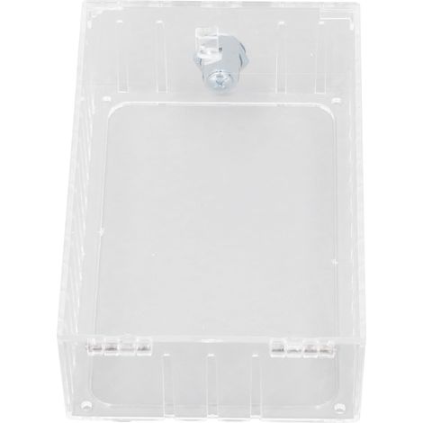 Coffret verrouillé thermostat avec clés en plexiglas clair couvercle protecteur pour régulateur température domestique commercial (1/5)
