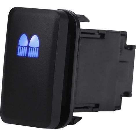 Interrupteur à bascule de Voiture, 12V Commutateur à LED Bleu Contacteur de Commande ON/OFF 38.75 x 20.8mm avec Câble 200MM pour voiture (REAR LIGHTS). (1/4)