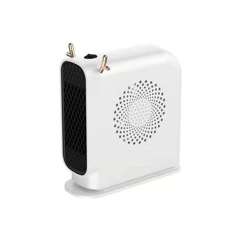 Radiateur soufflant électrique portable 500W blanc – Chauffage d'appoint compact et silencieux pour bureau ou chambre