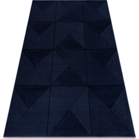 Carpet AURA J2624A dark blue - Geometric, structural, modern blue 160x220 cm (1/5)