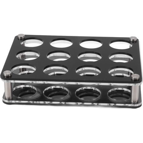 Présentoir à bouteilles de vin en acrylique résistant aux chocs, porte-bouteilles décoratif pour bar à domicile 3 x 4, porte-gobelets combiné 12 emplacements (1/5)