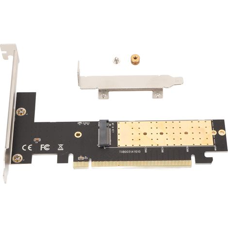 Carte d'extension PCIe 3.0 X16 pour SSD NVMe M.2, adaptateur supportant 32Gbps et formats 2280/2260/2242/2230, clé M. (1/5)