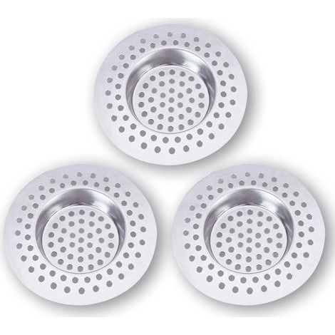 Filtre d'évier de cuisine en acier inoxydable (lot de 3), grille d'évier de cuisine, accessoires de cuisine, salle de bains, cuisine (1/5)