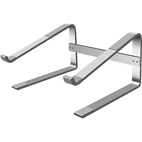 Laptop Stand - Aluminum - 14 To 18 Inch - Ergonomic Fixed Angle - Non Slip - Ventilated Design - 1 Piece (1/5)