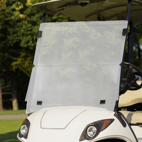 Faltbare Windschutzscheibe für Golfwagen EZGO TXT 1995-2013, Glas & Acryl, 4mm Dicke, Schutz vor Wind & Regen (1/5)