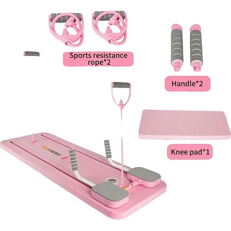 Tabla de ejercicios, entrenador de cuerpo completo, diseño antideslizante, rosa (1/2)