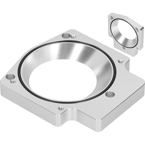 Support de collecteur d'admission 102 mm pour modifications automobiles, compatible avec GM LS1 LS2 LS6 LSX LS4 argent. (1/5)