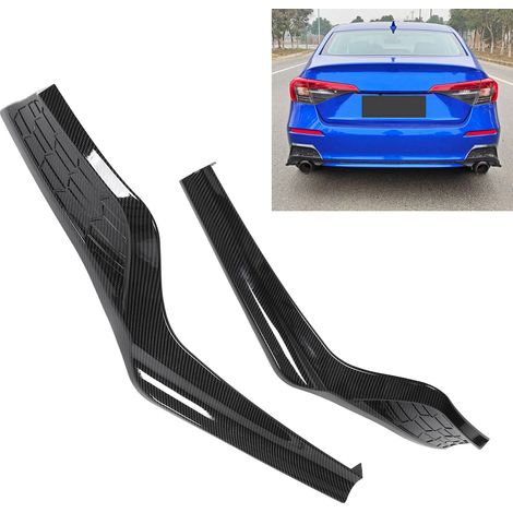 Fahrzeugmodifikation: Hecklippenverkleidung, Mesh-Stoßstange und hintere Eckenschutzleisten, maßgeschneidert für Honda Civic 11e 2022+ (ein Paar, links und rechts), Carbonfaser-Textur (übergroß). (1/5)