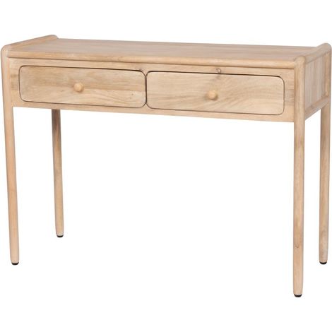 Amadeus - Console 2 tiroirs Alexie 110 cm en manguier naturel (1/3)