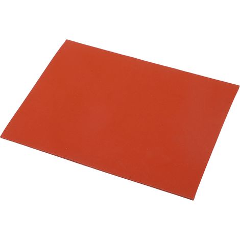 Lot de 3 feuilles de silicone rouges résistantes à la chaleur, antidérapantes, flexibles et inaltérables, pour moules de fonderie et tapis de protection de table. (1/5)