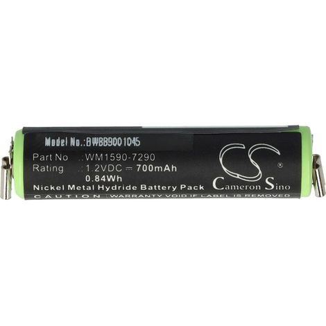 vhbw Battery compatible with Wella Contura HS40, HS60, HS61 Electric Razor (700mAh, 1.2 V, NiMH)