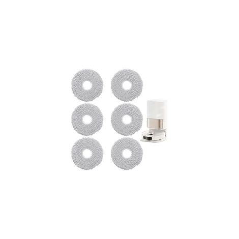 12 Pièces Chiffon de Rechange Lavable pour Dreame L20 Ultra/X40 Ultra Complete/L10s Ultra/L10s Pro Ultra Heat/L10 Ultra/Xiaomi X20+/X10+ Robot Lavette Tampons de Nettoyage en Microfibre Remplacement (1/5)