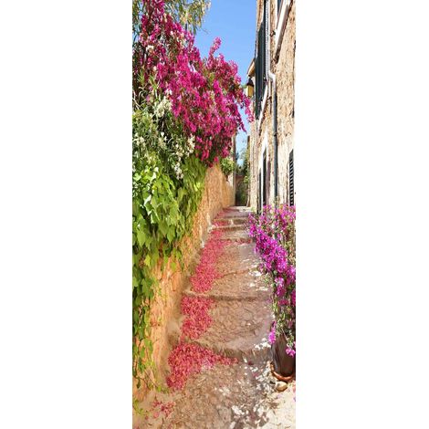 Selbstklebende Türfolie – PVC – Wiederablösbar – Klebefertige Rückseite – Tapete – Für Schlafzimmer, Wohnzimmer und Flur – Selbstklebende Tapete – 200 x 77 cm (1/5)