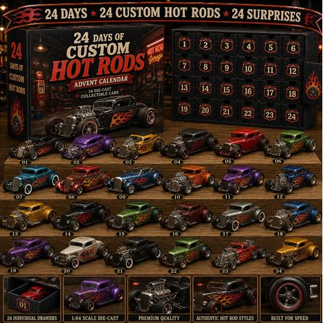 CALENDRIER DE L'AVENT CUSTOM HOTRODS : Le calendrier de l'Avent de Noël de la légende automobile