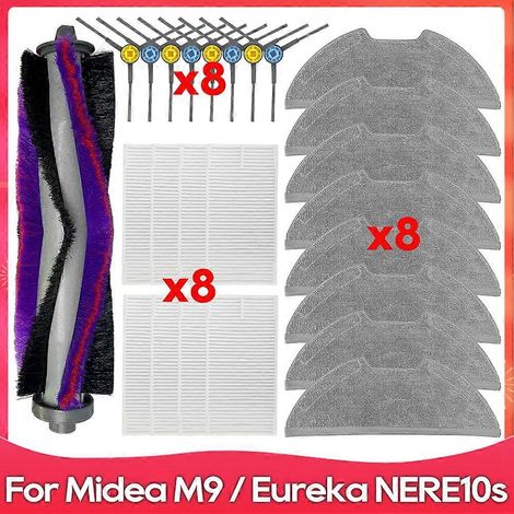 Pour M9 / E20 Plus / NERE10s E10S / Obode A8 pièce détachée Accessoires Main Side Brosse Filtres Serpillière Clo (1/5)
