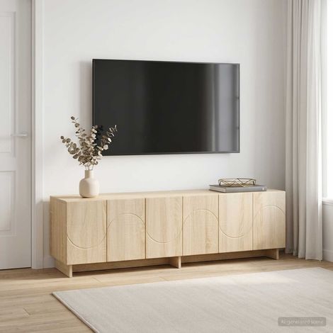 vidaXL TV Stand 140 x 34.5 x 40 cm Sonoma Oak Engineered Wood (1/5)